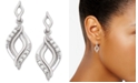 Macy's Diamond Twist Drop Earrings (1/10 ct. t.w.) in Sterling Silver